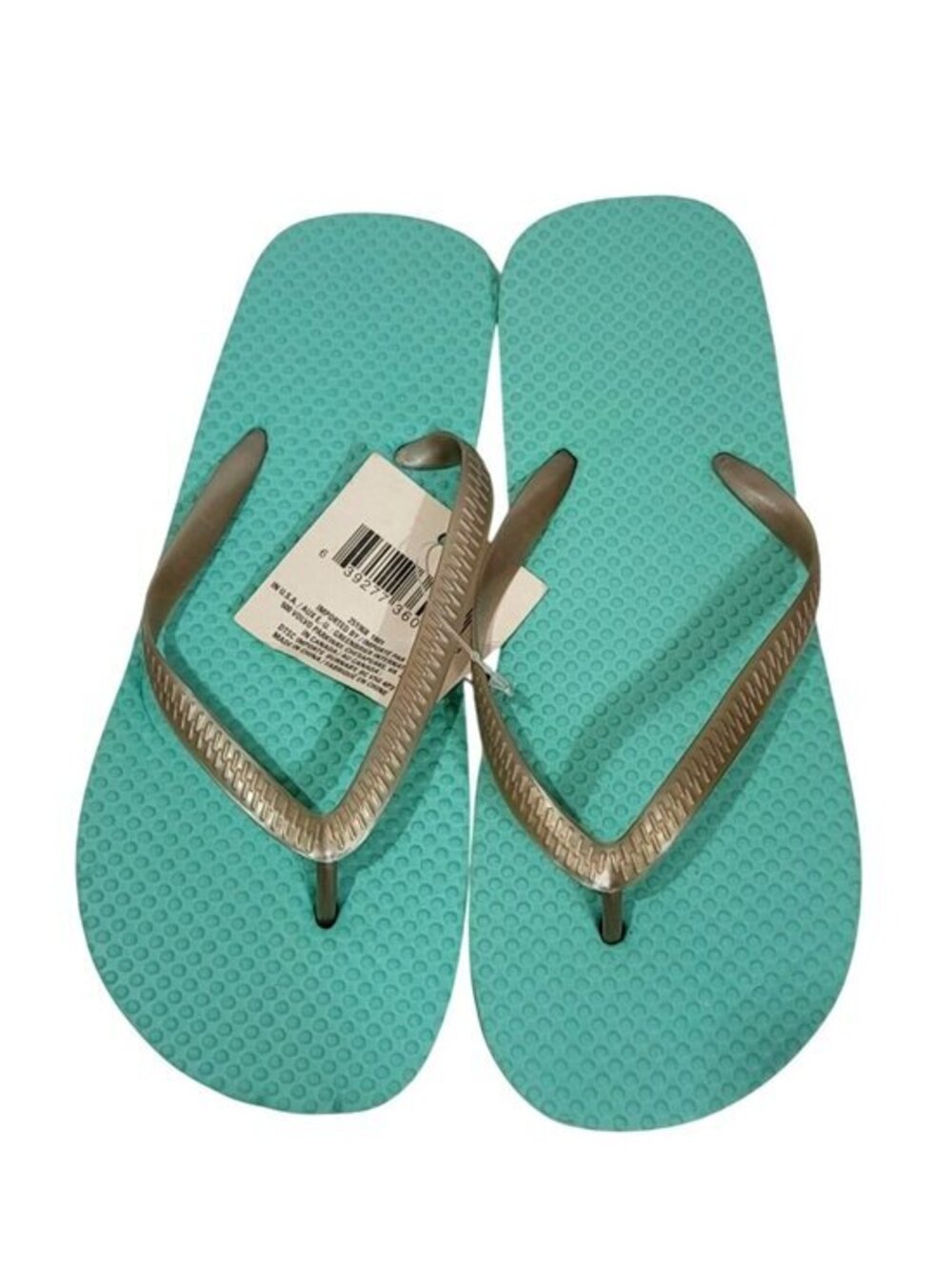 Flip Flops Purple & Aqua Size 5/6 Casual Summer Beachwear Women - Picture 4 of 5
